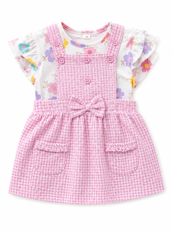 Girls Fancy Romper Frock Set
